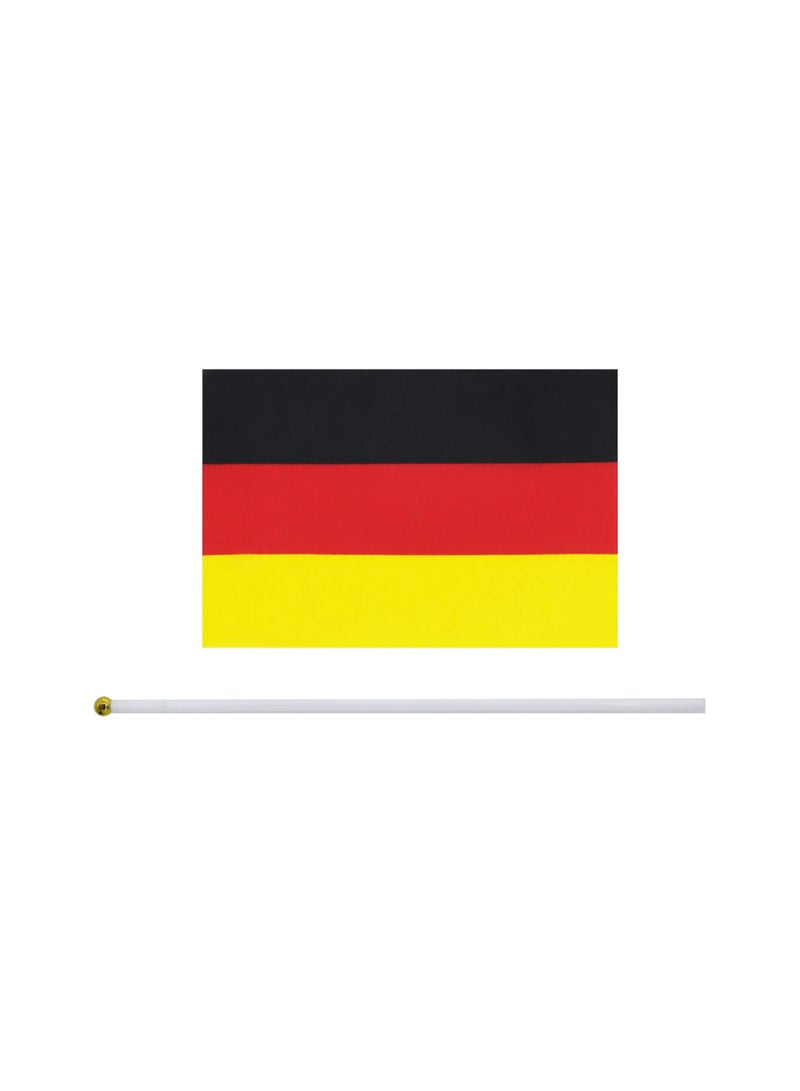 General Flag of Germany A5 Size, German Flag with Stick. Pack Of 5 Pieces.  - Image 4