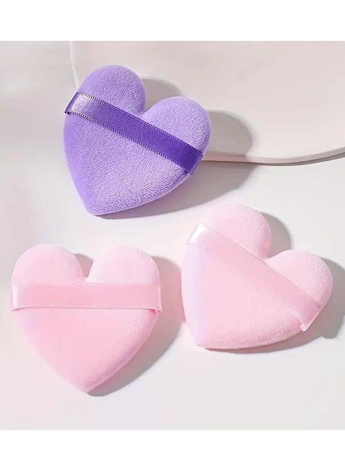 أوريتي 3 قطع من بودرة المكياج على شكل قلب من أجل بودرة معدنية فضفاضة وبودرة الجسم وإسفنجة مستحضرات التجميل أداة مكياج - Image 2