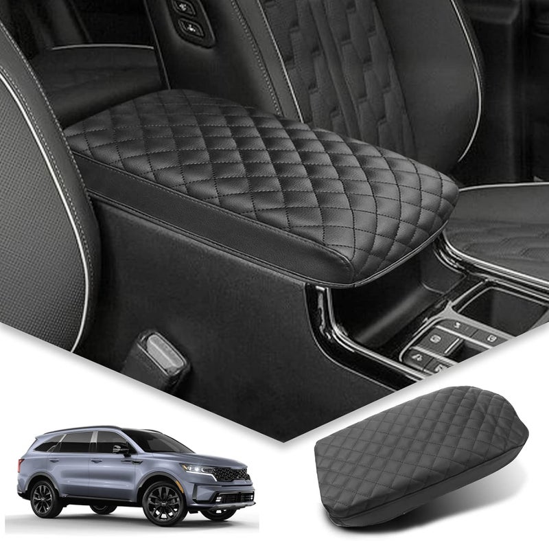 BIBIBO for 2023 Kia Sorento Center Console Armrest Cover,Armrest Cushion for 2021 2022 2023 Sorento Console Lid,Car Arm Rest Pad Seat Box Cover Protector,Sorento Interior Accessories Armrest Protector - Image 1
