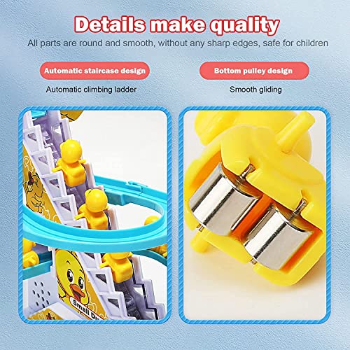 BELOXY Duck Slide Toy Set – Automatic Stair-Climbing Race Track with Lights & Music | Fun Cartoon Ducklings Escalator Toy for Kids (Duck_Slide_Toy pcs 3) - Image 5