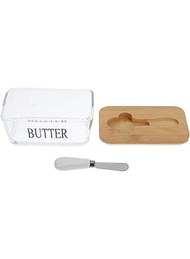 Large Glass Butter Dish with Lid Airtight for Kitchen Countertop and Refrigerator Storage - Image 1