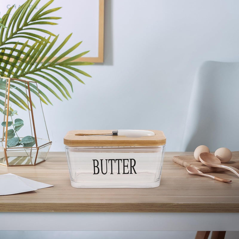 Large Glass Butter Dish with Lid Airtight for Kitchen Countertop and Refrigerator Storage - Image 4