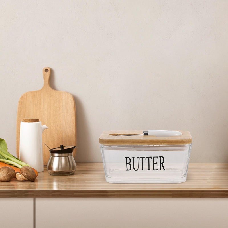 Large Glass Butter Dish with Lid Airtight for Kitchen Countertop and Refrigerator Storage - Image 5