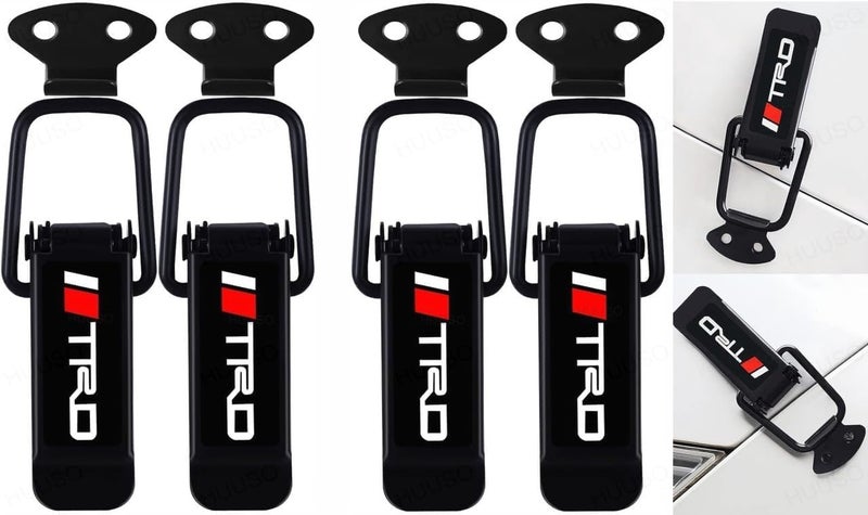 DASHDYNAMO Bumper Clip Security Hook Lock – Quick Release Fasteners & Toggle Catch Clips – Universal Side Bumper Guard Compatible with All Cars – Big Boot Bonnet Lock Set (4 Pieces) - Image 1