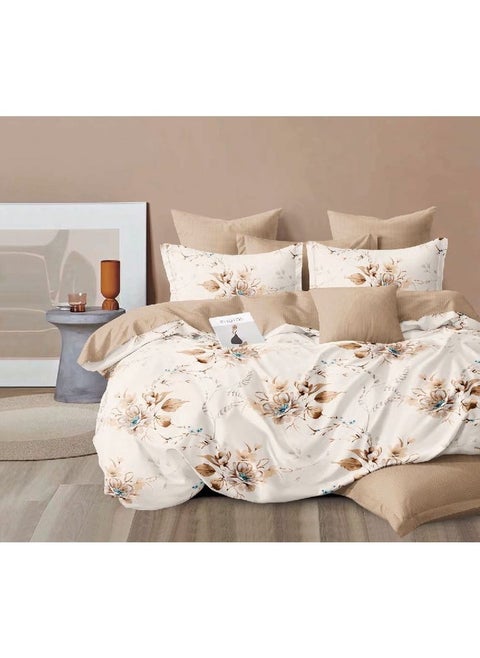 King Size Bed Sheet Set 6pcs One Set High Quality Microfiber Cotton Bedding Set Include 1 Duvet Cover with 1 Fitted Sheet and 4 Pillow Cover