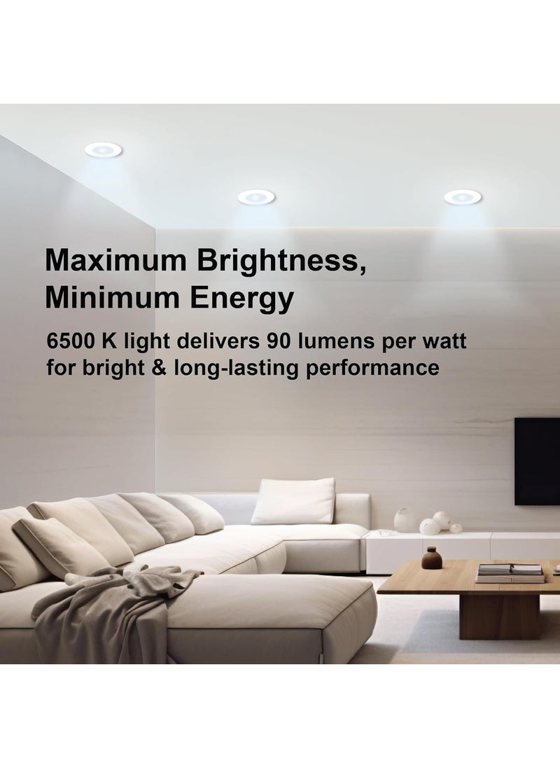 Havells HAVELLS Luna 6W Downlight for Junction Box Round Colour Cool Day Light 6500K 3 inch Cutout 22mm Height High Voltage Protection Upto 4KV Pack of 1  - Image 4