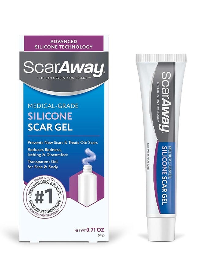 scaraway Silicone Scar Gel, Helps Improve Size, Color & Texture Of Hypertrophic & Keloid Scars From Injury, Burns & Surgery, Water Resistant, 20g (0.7 Oz) - Image 1