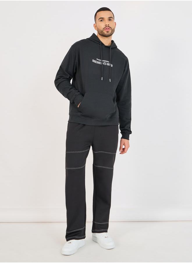 Styli - Minimal Social Media Print Relaxed Fit Hoodie - Image 1