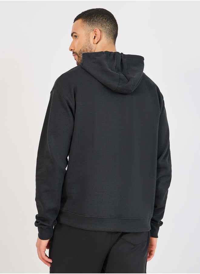 Styli - Minimal Social Media Print Relaxed Fit Hoodie - Image 1