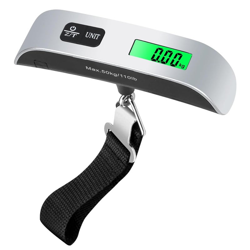 VIGIND Budget friendly trendy design Digital Luggage Scale, Portable Handheld Baggage Electronic Scale, Suitcase Scale with Temperature Sensor and 110 Pound Capacity Hanging Luggage Weight Scale for Travel - Battery Included Natural tone color options - Image 1
