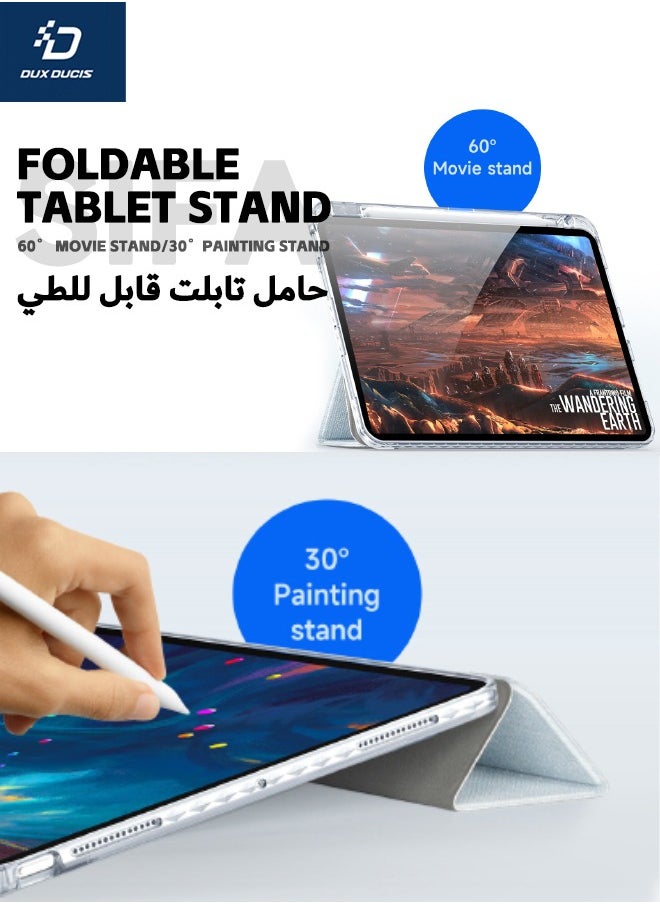 دوكس دوتشيز - حافظة لجهاز iPad Pro 2024 (الجيل الخامس) M4 مقاس 11 بوصة، [مع حامل قلم رصاص] [تنشيط النوم التلقائي] [أوضاع الوقوف المزدوجة] [مقاومة للصدمات ومضادة للسقوط] لجهاز iPad Pro مقاس 11 بوصة 2024، أزرق فاتح - Image 1