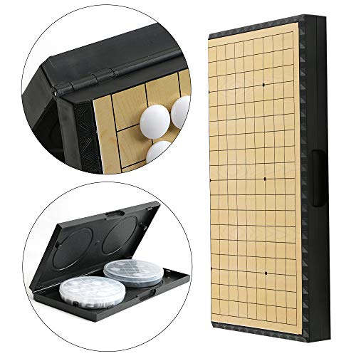 Luoyer 15 inch Go Game Set Magnetic Folding Board Game Portable Traditional Chinese Weiqi Set with Magnetic Stones for Adults Travel Gomoku - Image 5