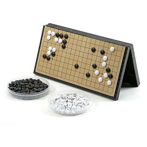 Luoyer 15 inch Go Game Set Magnetic Folding Board Game Portable Traditional Chinese Weiqi Set with Magnetic Stones for Adults Travel Gomoku - Image 4