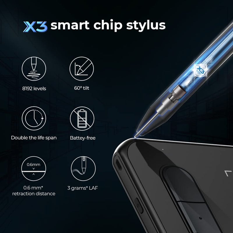 XPPen Deco M Drawing Tablet with X3 chip Stylus 8 Shortcut Keys, 8192 Levels of Pressure Sensitivity, X3 Elite Stylus and Fully-Laminated Display- Black - Image 5
