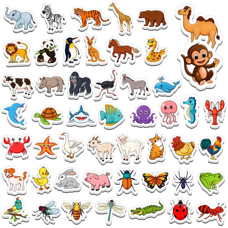 PraxiKidy Magnetic Animals50 PCS Fridge Magnets for ToddlersFarm Animals Wild Zoo Sea Ocean Animals Refrigerator Magnets for KidsEducational Learning Magnetic Toys for Whiteboard Preschool Baby - Image 3