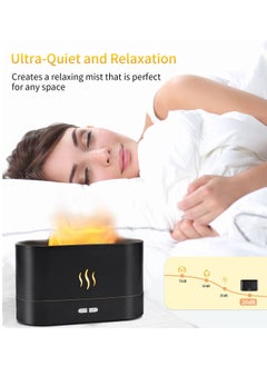 Houmt Essential Oil Diffuse Humidifiers with Flame Effect 180ml Cool Mist Humidifiers for Home no Water Automatic Shutdown Protection  - Image 4