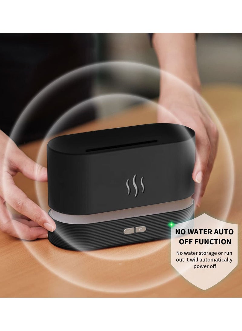 Houmt - Essential Oil Diffuse Humidifiers with Flame Effect 180ml Cool Mist Humidifiers for Home no Water Automatic Shutdown Protection - Image 1