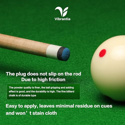 VIBRANTIA Pro Pool Cue Chalk, Tournament Standard Billiard Chalk, 12 Cubes/Box with Travel Storage Box,Low Dust, Super Dense, Suitable for Snooker/Pool/8-Ball - Image 4