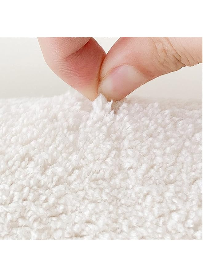 erorex Faux Wool Kids Play Mat 3.3Ft Rainbow Round Area Rug Kids Nursery Door Mat Soft Plush Non Slip Childrens Carpet For Bedroom Living Room Kids Playroom - Image 4