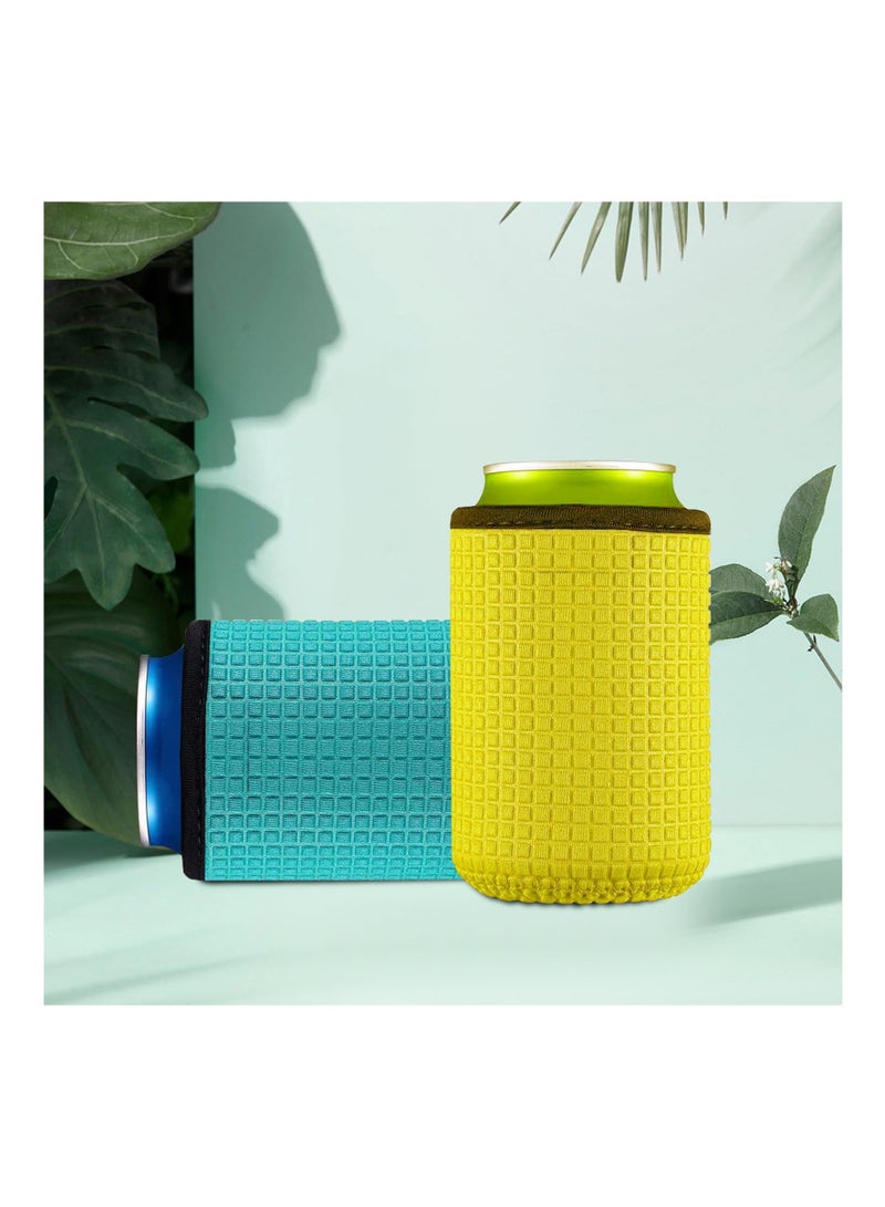 SYOSI 4PCS Can Sleeves, Insulator Stands, Non-Slip Can Sleeves, Neoprene Cooler, Beverage Cooler Sleeves, for Beer, Coke, etc. Neoprene Drink Cooler Sleeves, Beer Can Sleeves Beer Can Coolers - Image 5