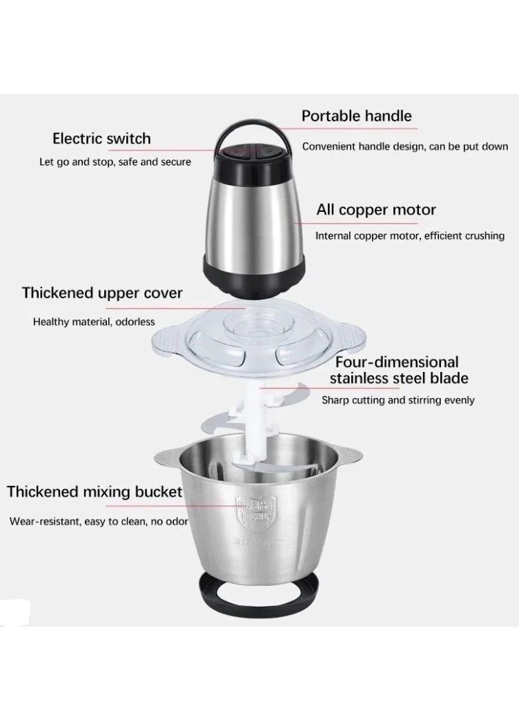 دينكس مفرمة وقطاعة لحوم متعددة الوظائف بقوة 850 واط - Image 4