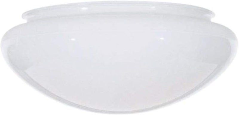 50-331 10" MUSHROOM GLASS - Fitter; 4-9/16 in.; Height; Sprayed Inside White