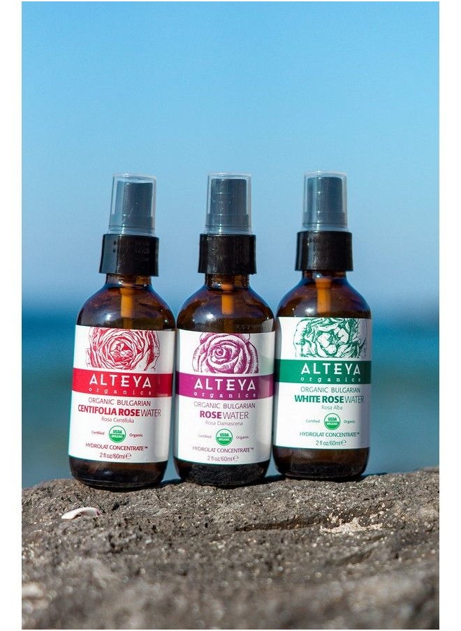Alteya Organics ماء الورد معتمد من وزارة الزراعة الأمريكية تونر للوجه عضوي 2 أونصة سائلة/60 مل ماء زهر البلغاري من الورد الدمشقي مرطب حائز على جوائز زجاجة رذاذ عنبر  - Image 3