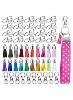 20 Pieces Keychain Tassels Bulk Leather Tassel Pendants Colorful for Craft and DIY Projects