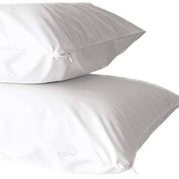 Mattress Protector Waterproof Terry Cotton 210TC Pillow Protector, Standard (18 Inch x 28 Inch), White, 2 Piece  - Image 1