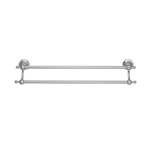 Hindware Othello Accessories Hollow Double Towel Bar Holder (Chrome) Cloth Hanger for Bathroom Fittings