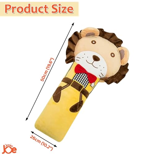JUNIOR JOE Soft Velvet Car Seat Belt Pillow For Kids|Travel Neck Pillow With Cushion|Cute Cartoon Vehicle Shoulder Pads For Children|(Style-10),1 Count,Multicolor - Image 2