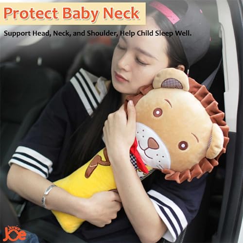 JUNIOR JOE Soft Velvet Car Seat Belt Pillow For Kids|Travel Neck Pillow With Cushion|Cute Cartoon Vehicle Shoulder Pads For Children|(Style-10),1 Count,Multicolor - Image 5