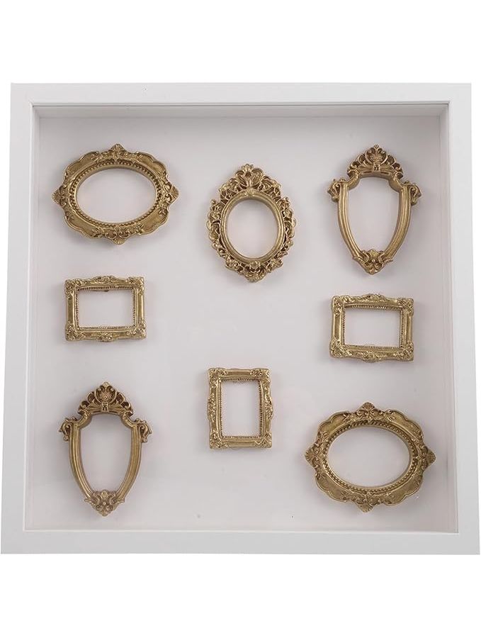 DIY Museum Silhouette Shadow Box Vintage Mini Picture Frame Display Holder White - Image 1