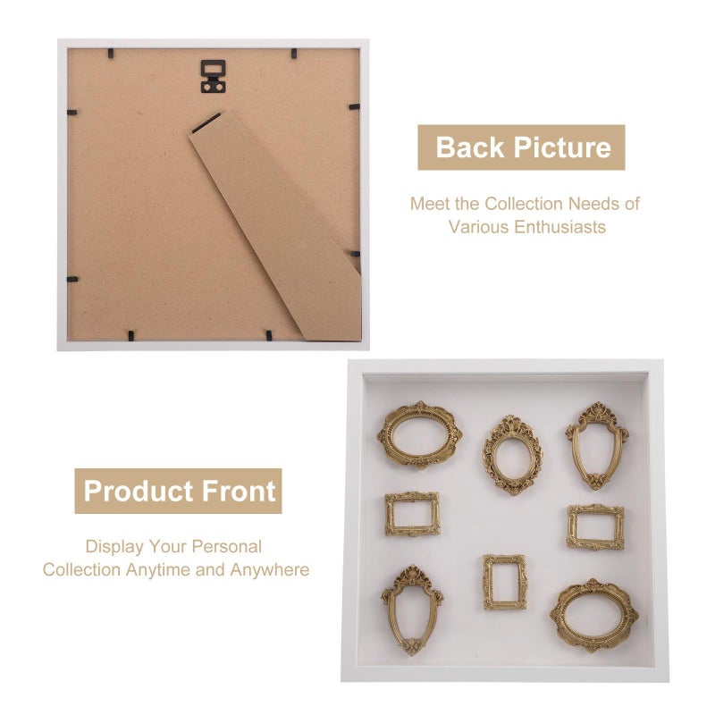 DIY Museum Silhouette Shadow Box Vintage Mini Picture Frame Display Holder White - Image 4