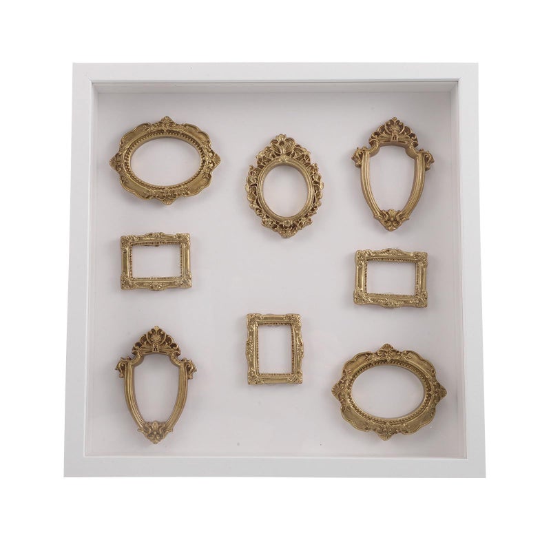 DIY Museum Silhouette Shadow Box Vintage Mini Picture Frame Display Holder White - Image 2
