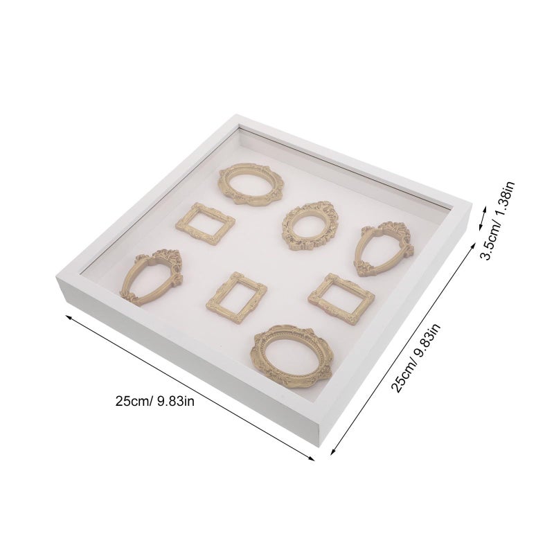 DIY Museum Silhouette Shadow Box Vintage Mini Picture Frame Display Holder White - Image 5