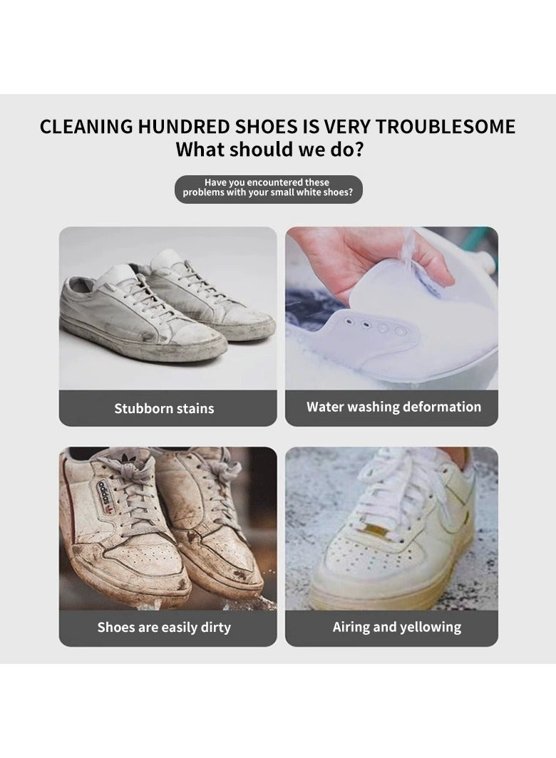 Rozino White shoes cleaning agent free cleaning decontamination cleaner shoe wiping multi-functional shoe brush white shoes cleaning paste - Image 3