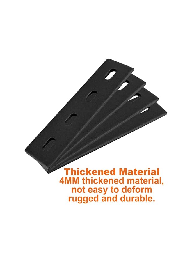 promass Straight Metal Braces, 10-Pack Black Flat Mending Plate, 6 Inches Heavy Duty Fixing Corner Brace for Farmhouse Outdoor Woodworking, Length 6 Inches, Width 1½ Inches, Thickness 4mm, Black - Image 5