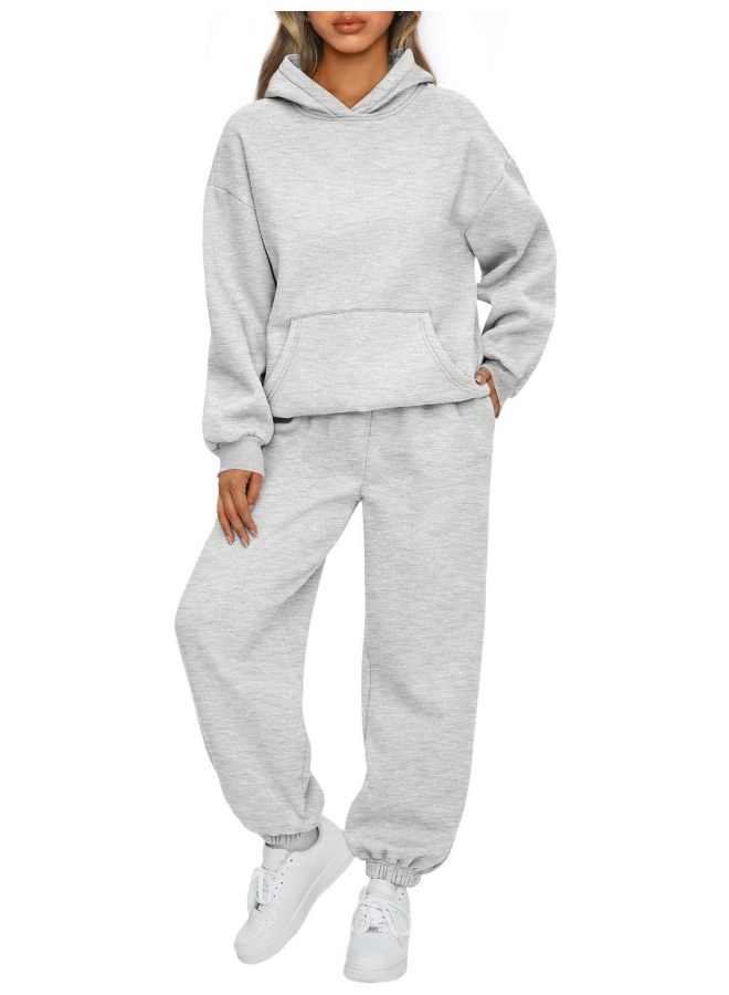 European And American Autumn And Winter Women's Two-piece Casual Hoodie Loose Casual Trousers Sportswear Suit
