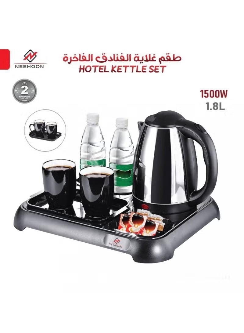 نيهون طقم غلاية ماء مع 2 كوب وقاعدة سعة 1.8 لتر - Image 1