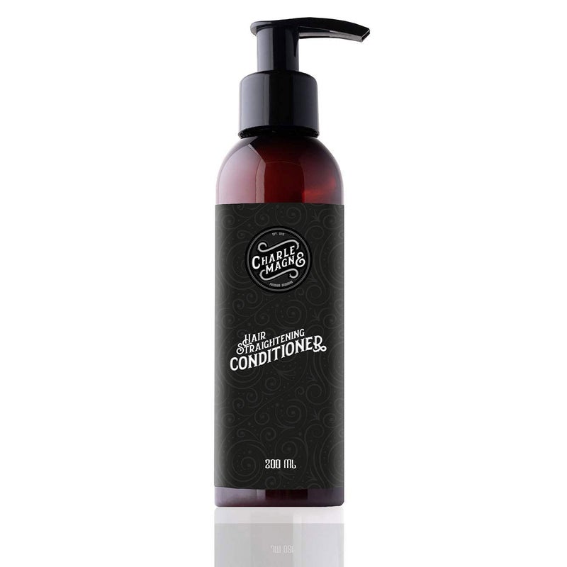 Charlemagne Hair Straightening Conditioner for Men - 200ml, Mediterranean Breeze Scent - Leave-In Hair Conditioner for Men that Straightens & Softens - Developed by Barbers, Made in Germany - Image 1