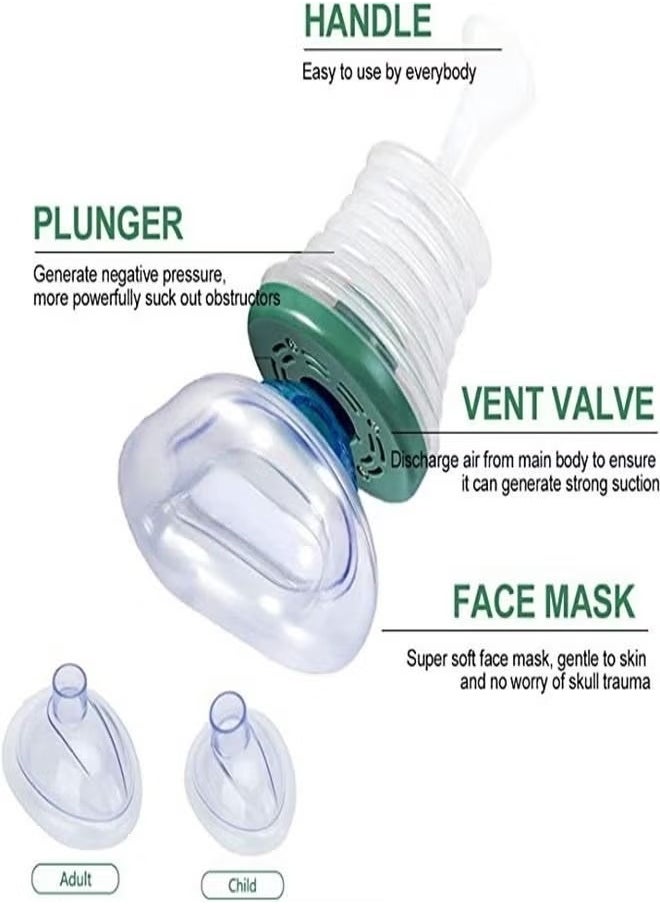 FASHION - Choking Emergency Device Respiratory Training Trainer Rescue Mask CPR Device Rescue Device Training Products Family Removal Device for Suffocation Removing Blocked Objects Aid Device - Image 1