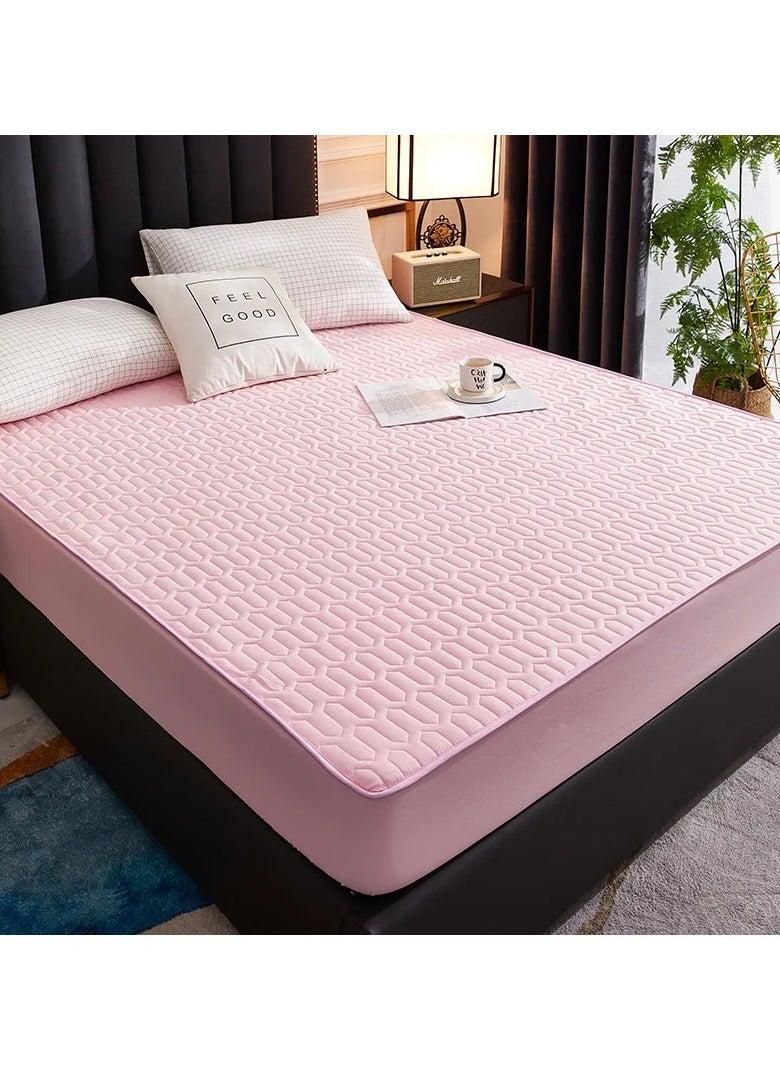 ماركة غير محددة غطاء مرتبة مقاوم للماء مع واقي سرير ناعم ومريح تصميم قابل للتنفس قابل للغسيل يناسب حجم 120x200x30 سم  - Image 1