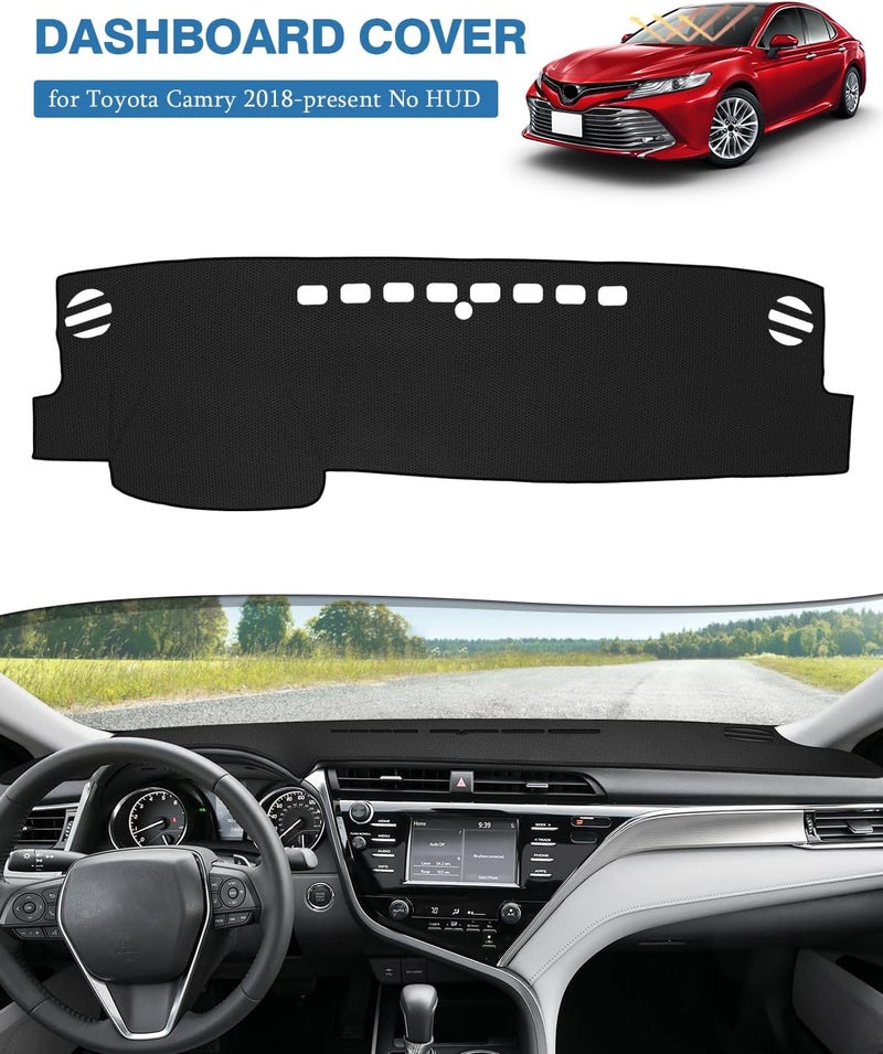 FIILINES Dash Cover Fit for Toyota Camry 2018-2021 2022 2023 2024 (No HUD) Camry Accessories Dashboard Cover Mat No Glare Sunshade Anti-Slip Pad Protector - Image 2