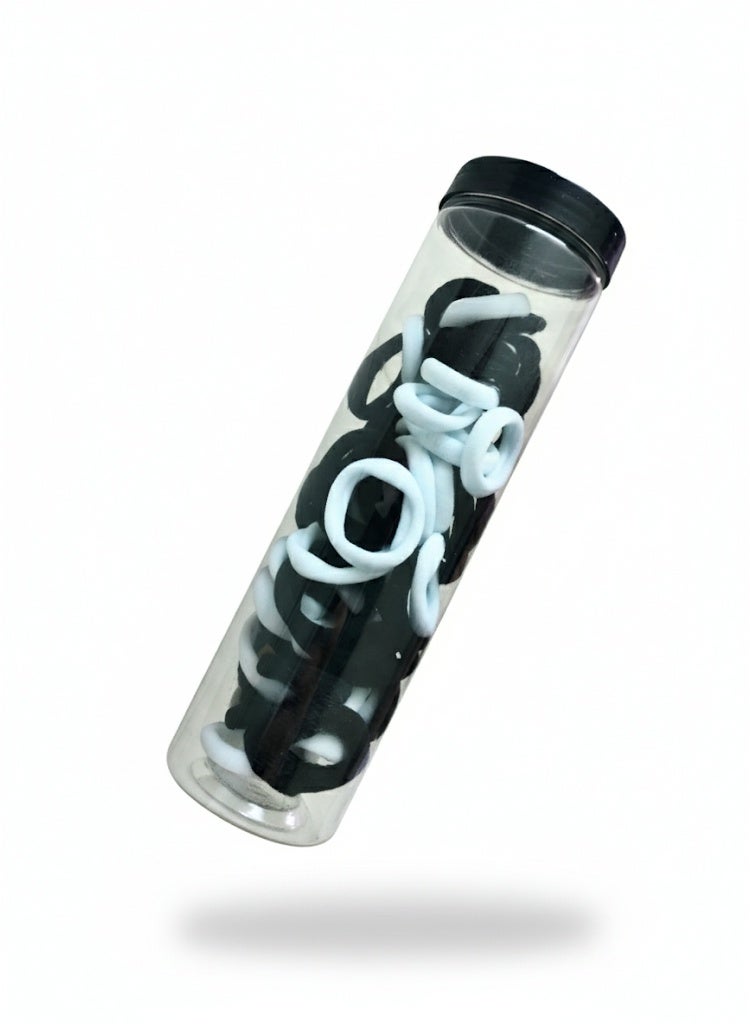 Set of about 180 Pcs Elastic Hair Bands Set: Bulk Small, Medium & Large Ponytail Holders. - Image 3