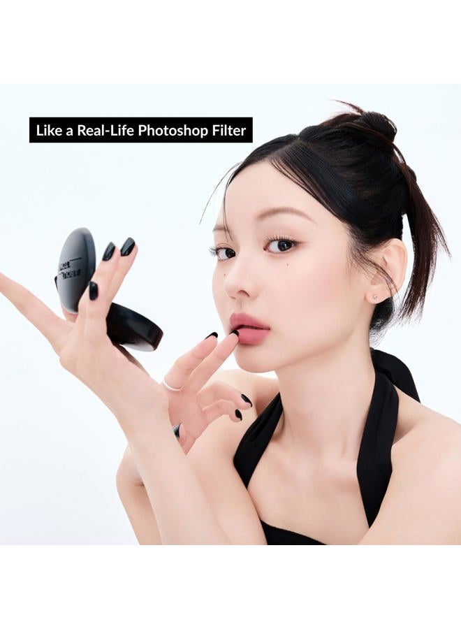 About Tone Blur Powder Pact 0.32oz - Pressed Powder Compact with Mirror and Puff Makeup Setting Finishing Blurring Natural Translucent Lightweight Face Sebum Oil Control Vegan Formula (02 LIGHT) - Image 2