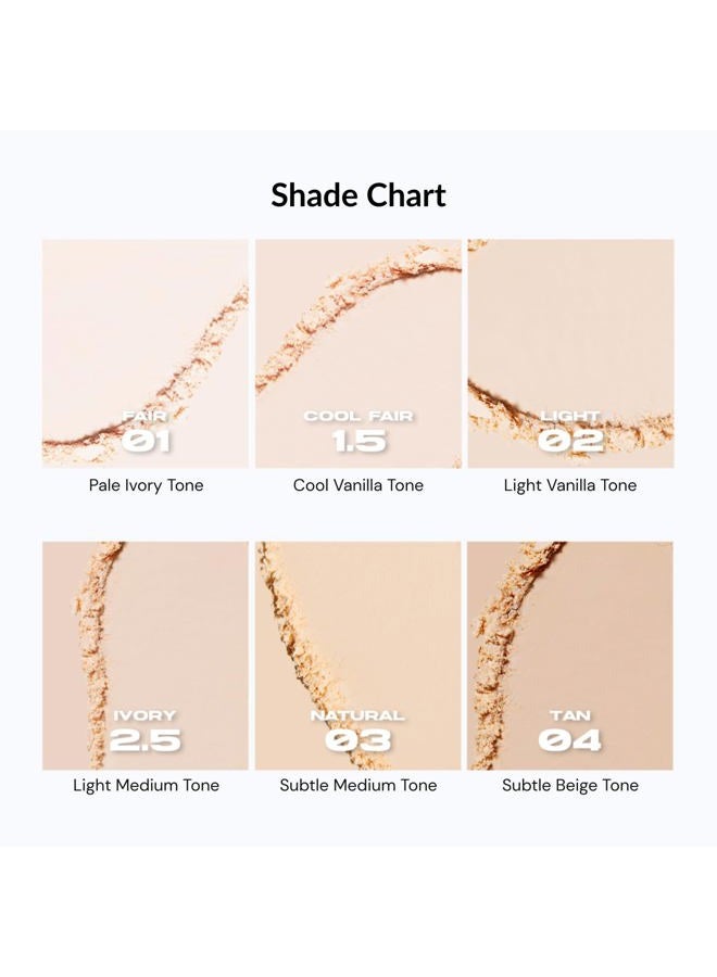 About Tone Blur Powder Pact 0.32oz - Pressed Powder Compact with Mirror and Puff Makeup Setting Finishing Blurring Natural Translucent Lightweight Face Sebum Oil Control Vegan Formula (02 LIGHT) - Image 5