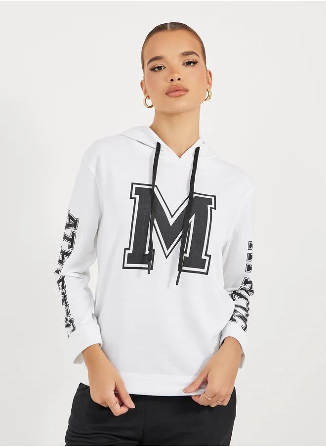 Styli Styli Slogan Printed Hoodie and Cuffed Jogger Co-Ords