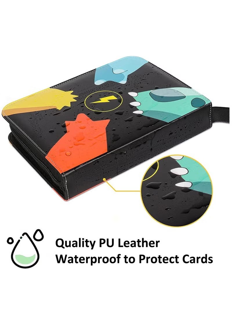 Relex Card Binder for Pokemon Cards Holder 4 Pocket,Trading Binders for Card Games Collection Case Book Fits 400 Cards with 50 Removable Sleeves Display Storage Carrying Case (Black) - Image 3