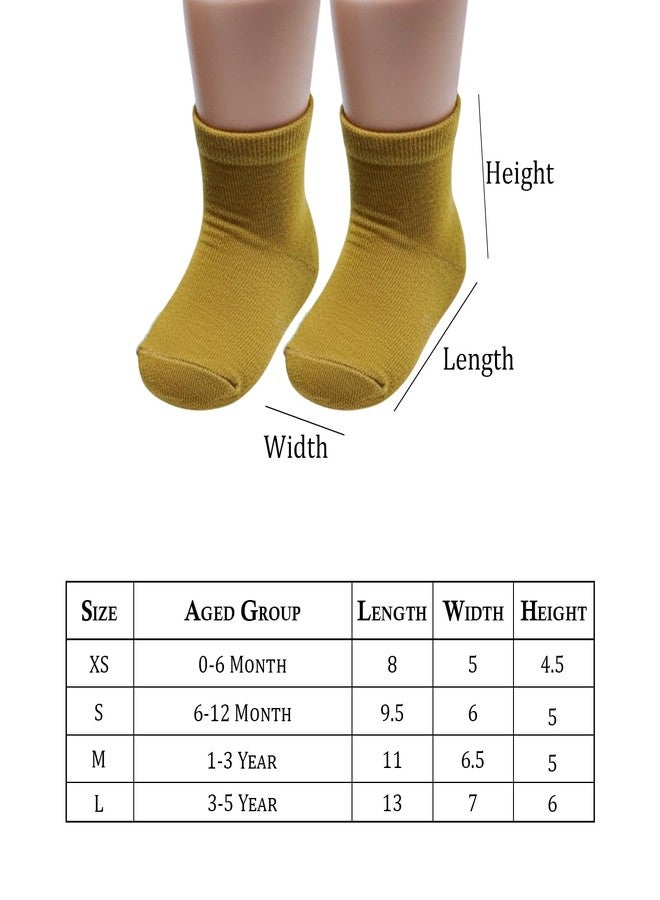 MOMISY 5 Pairs Bamboo Ankle Socks for children kids Toddlers Infant Baby Girl Boys (IN, Age, 1 Year, 2 Years, Plain) - Image 4